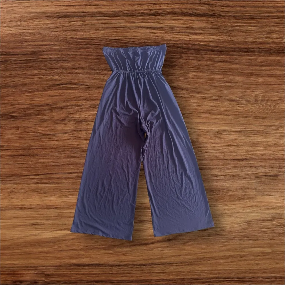 Mia Rose Brand Women’s Jumpsuit wide leg Strapless with pockets elastic waist Black Size undefined - Image 2