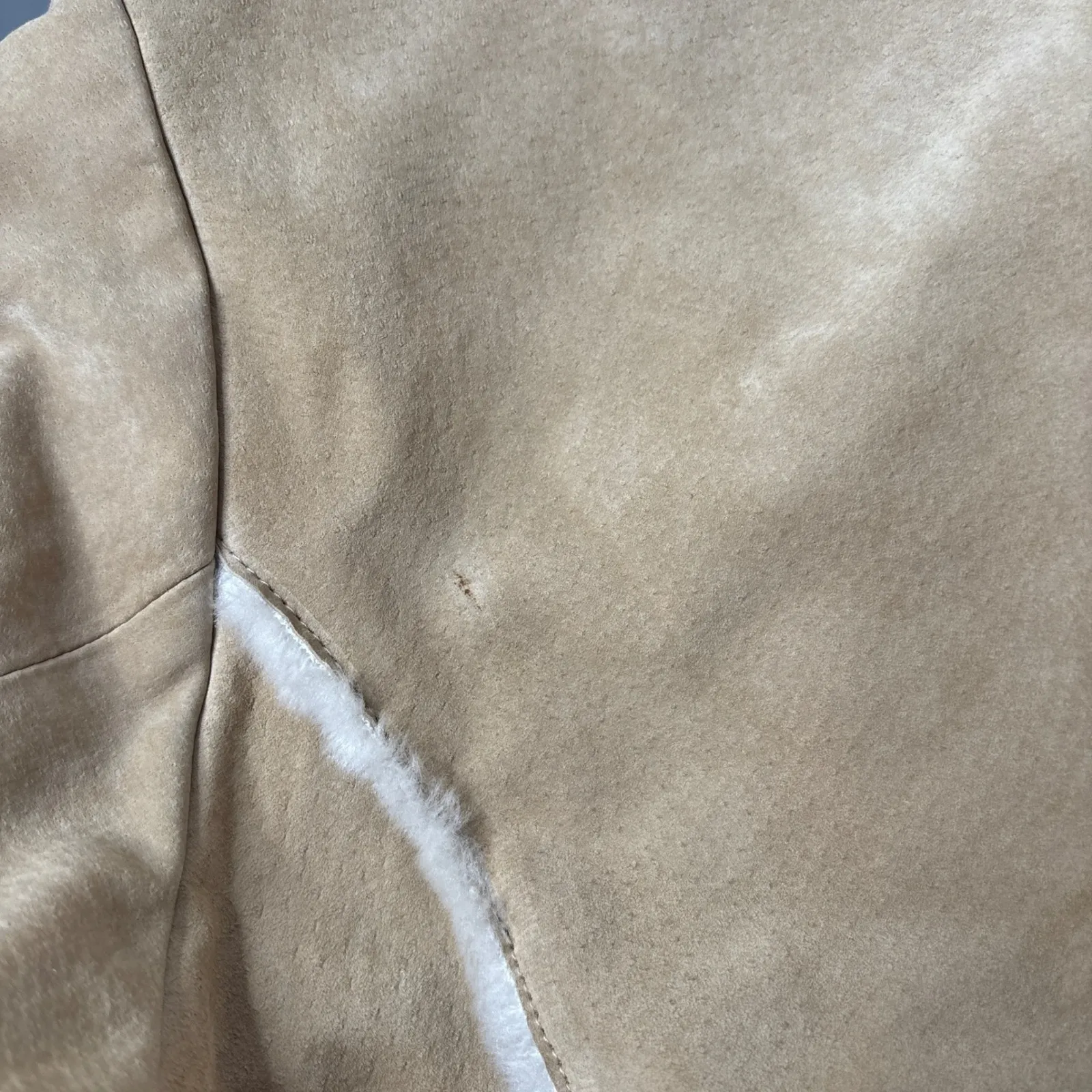 VTG‎ Adler Collection Penny Lane Button Up Tan Brown Suede Jacket Womens L Y2K Size undefined - Image 4