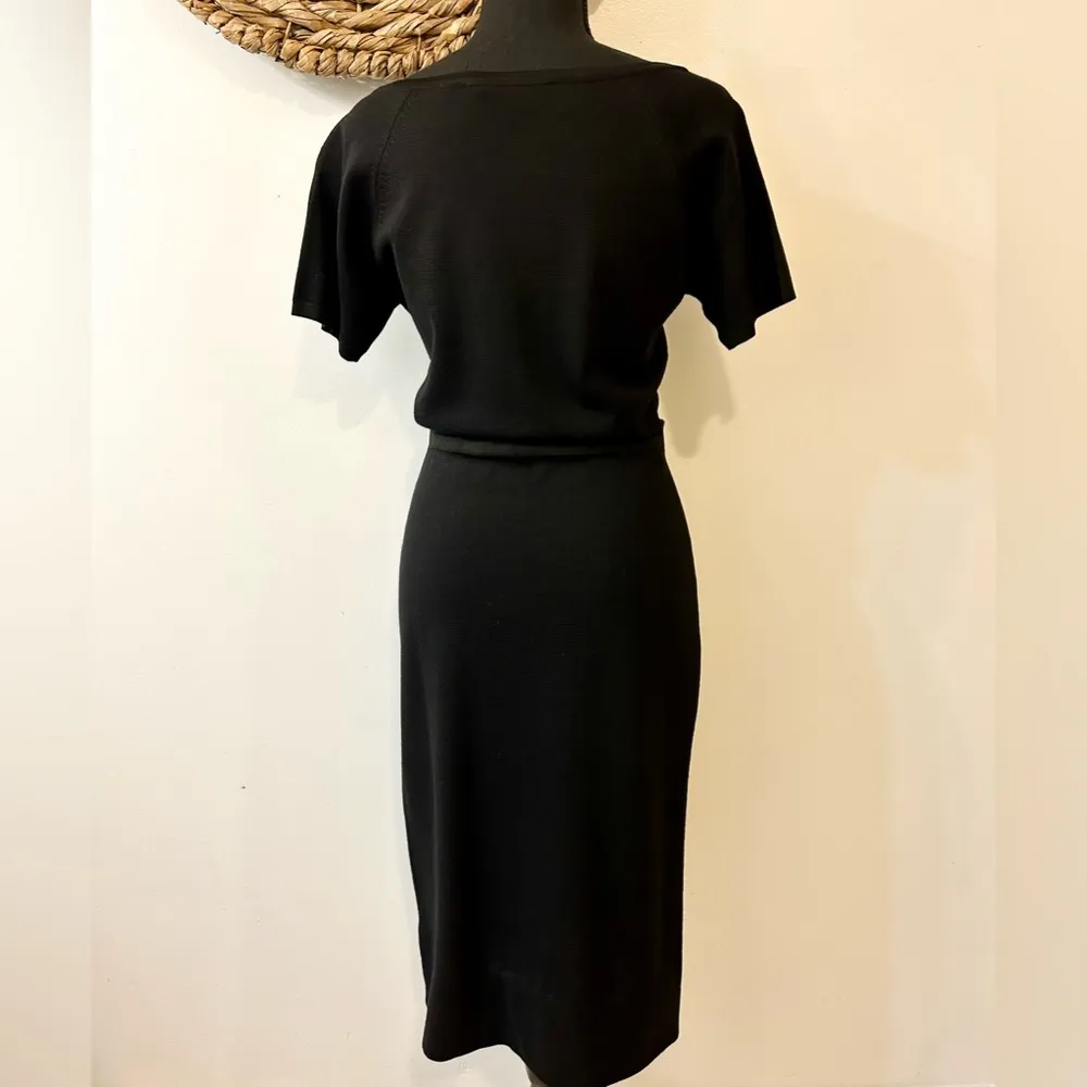 Vintage Goldworm Silk/Virgin Wool Blend Knit Dress Black Size undefined - Image 3