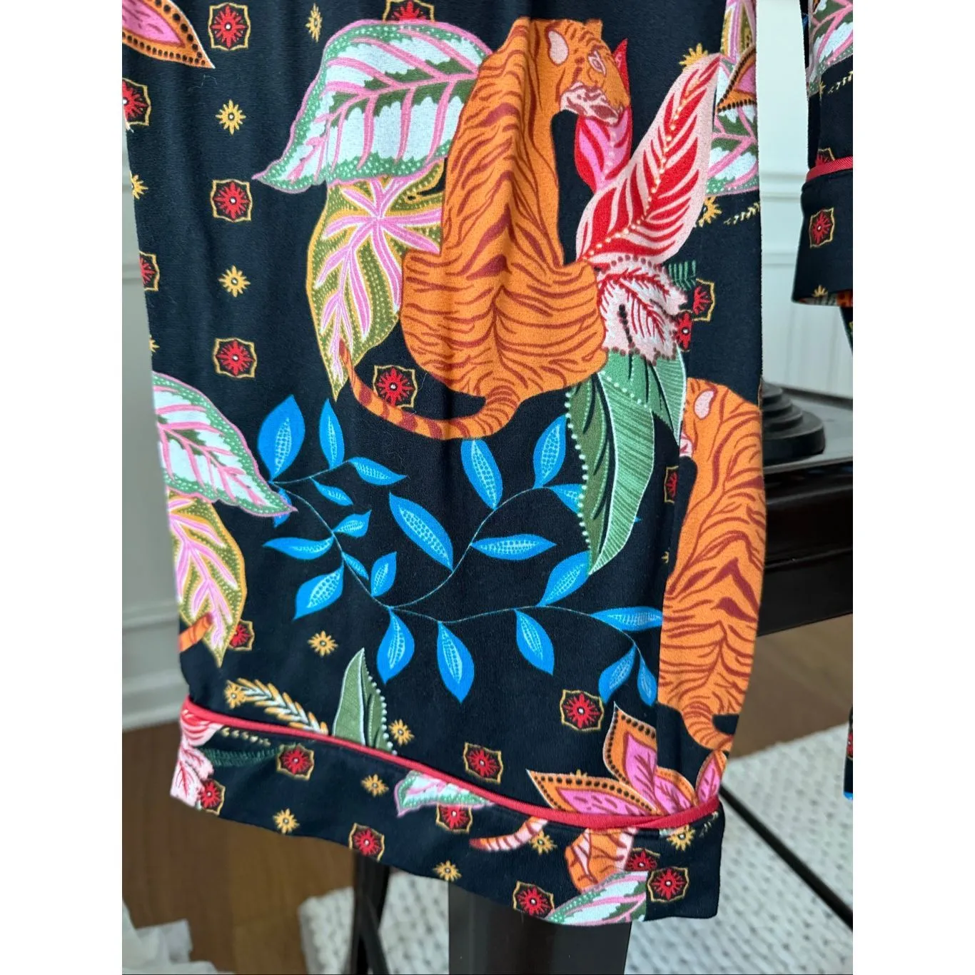 Room Service Tiger Print Colorful Bold PJs Pajamas L Black Size L - Image 8