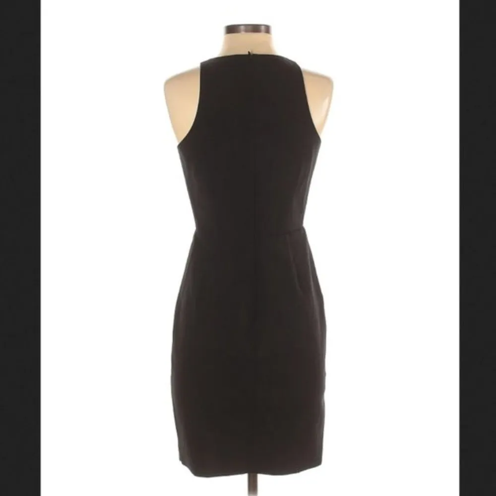 Mason Dress Size 2 Plunge Cutout Asymmetrical Wrap Black Strap LBD Sexy Cocktail - Image 3