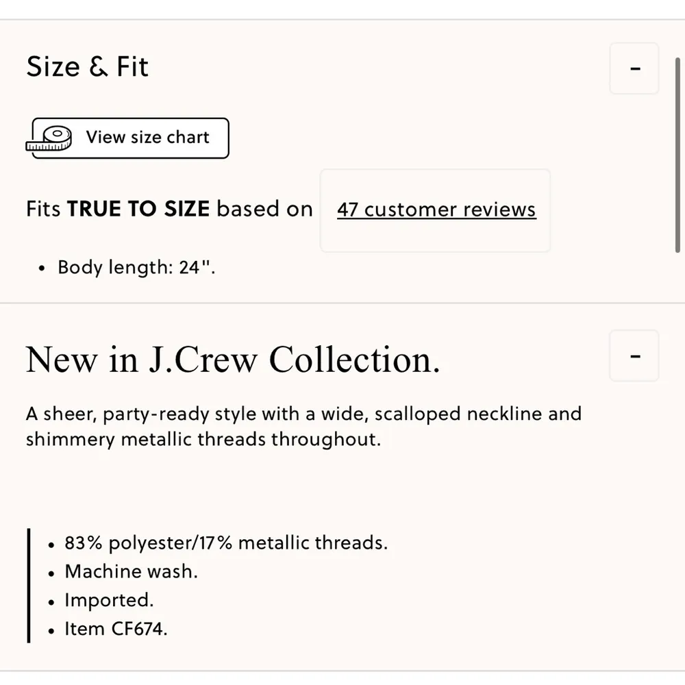 J. Crew Collection sheer metallic boatneck top - Image 2