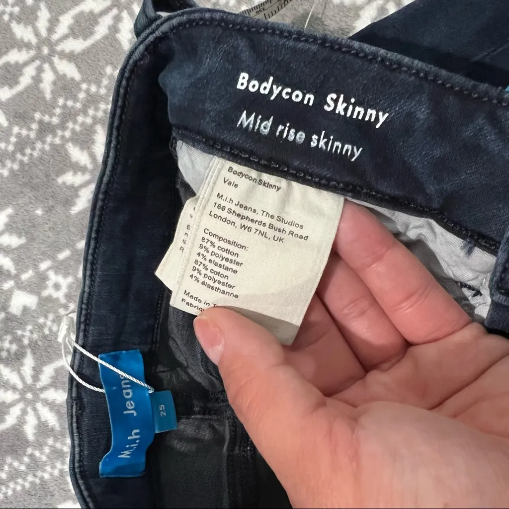 Anthropologie M.i.h Bodycon High-Rise Skinny Jeans In Vale Size 25‎ - Image 10