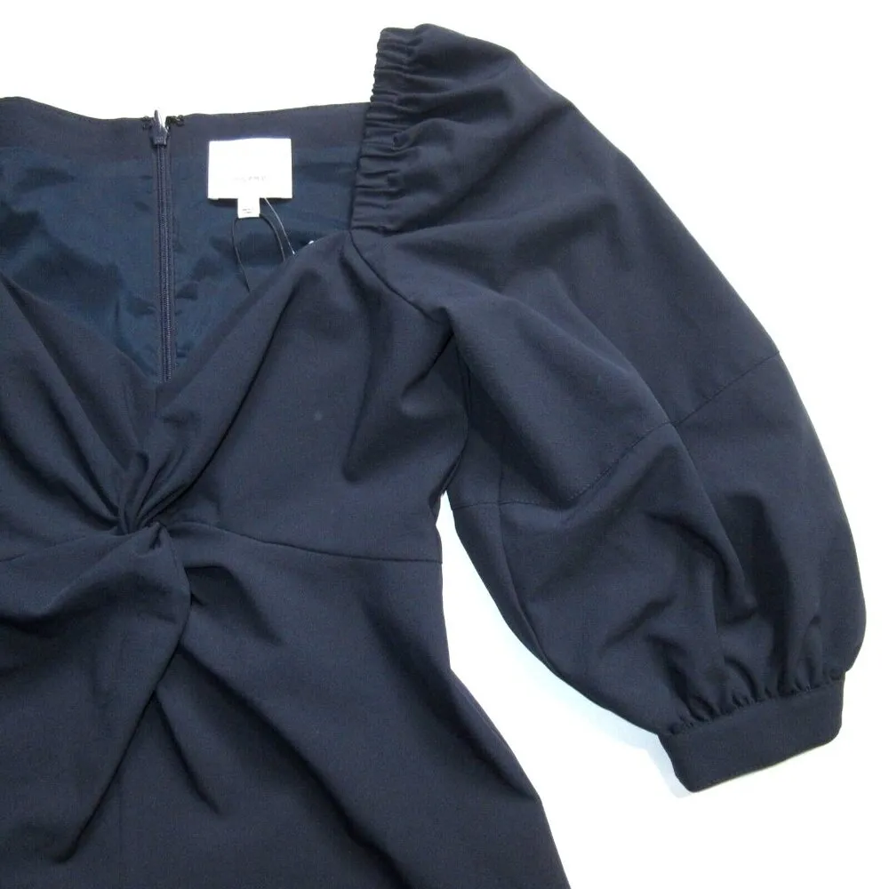NWT Cinq a Sept Kristina in Navy Blue Knotted Fit & Flare Midi Dress 2 $495 - Image 6