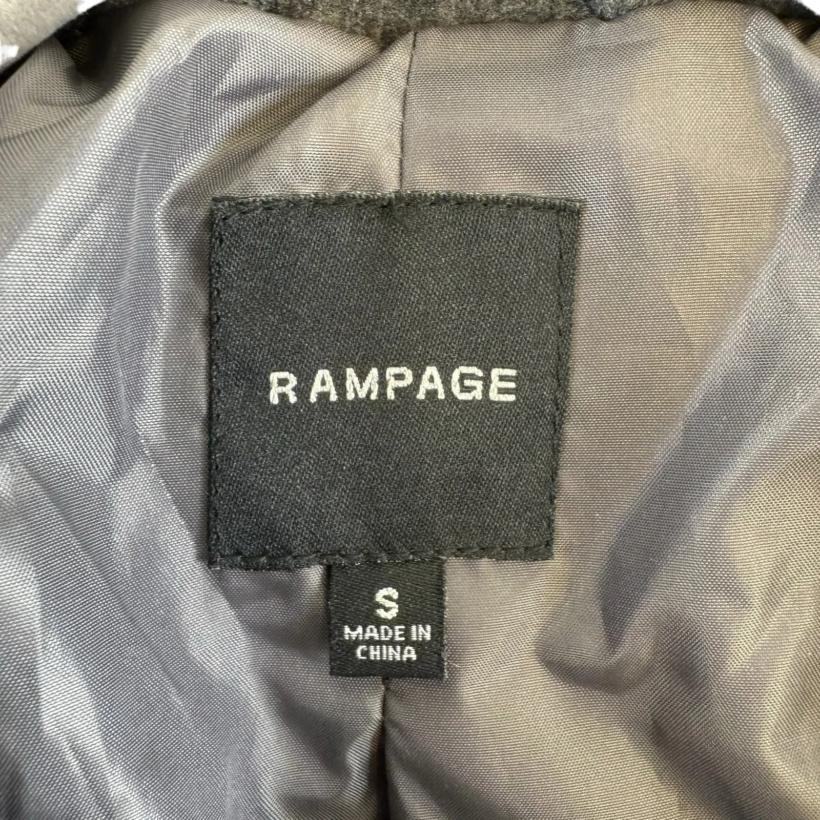 Rampage Gray Double Breasted Collared Button Up Lined Pea Coat Pockets Size S‎ - Image 4