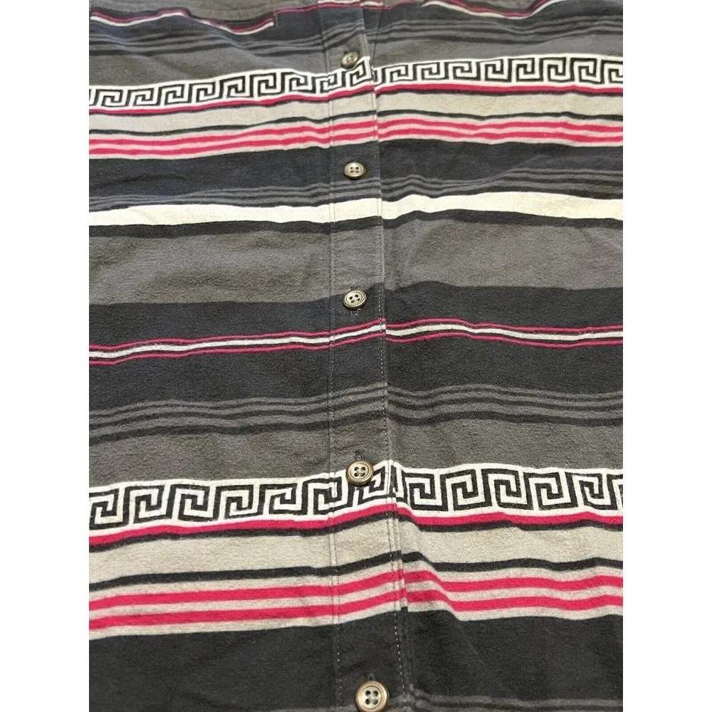 CABELAS Shirt Women Size Medium Aztec Flannel Southwestern Cowboy Western Button - Image 10