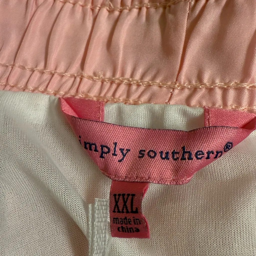 Simply Southern Pink Preppy Candy Coral Insert Simply Run Shorts - size XXL - Image 7