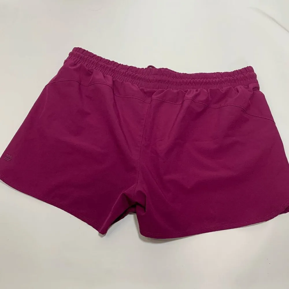 All In Motion Women's Active Shorts Running Workout Elastic Waist Maroon XXL - Image 3