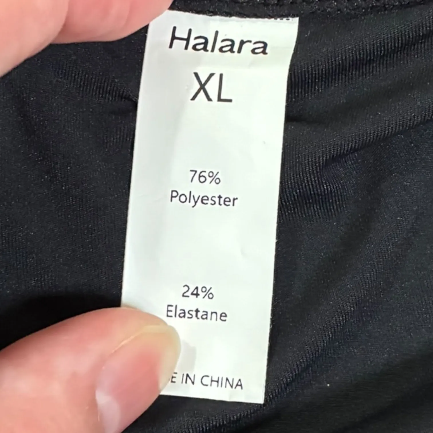 Halara Black Athletic Skort Size XL Polyester Elastane Built in Shorts - Image 3