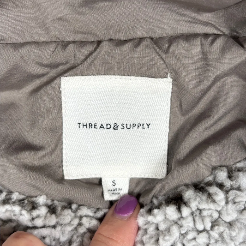 Thread & Supply from Nordstrom Quilted Utility Jacket, Size Small Tan - Image 5