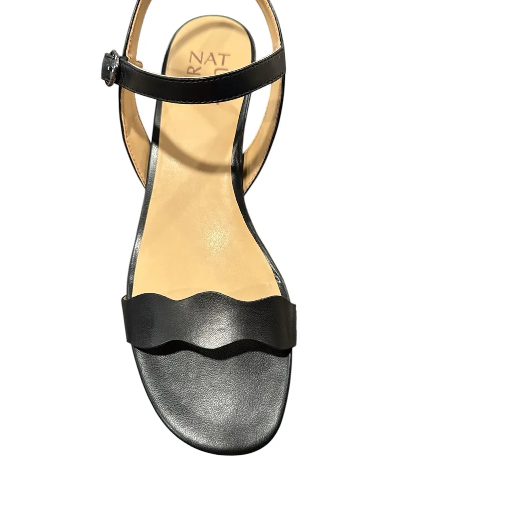 Naturalizer  Black Strappy Wedge Sandals - Image 2