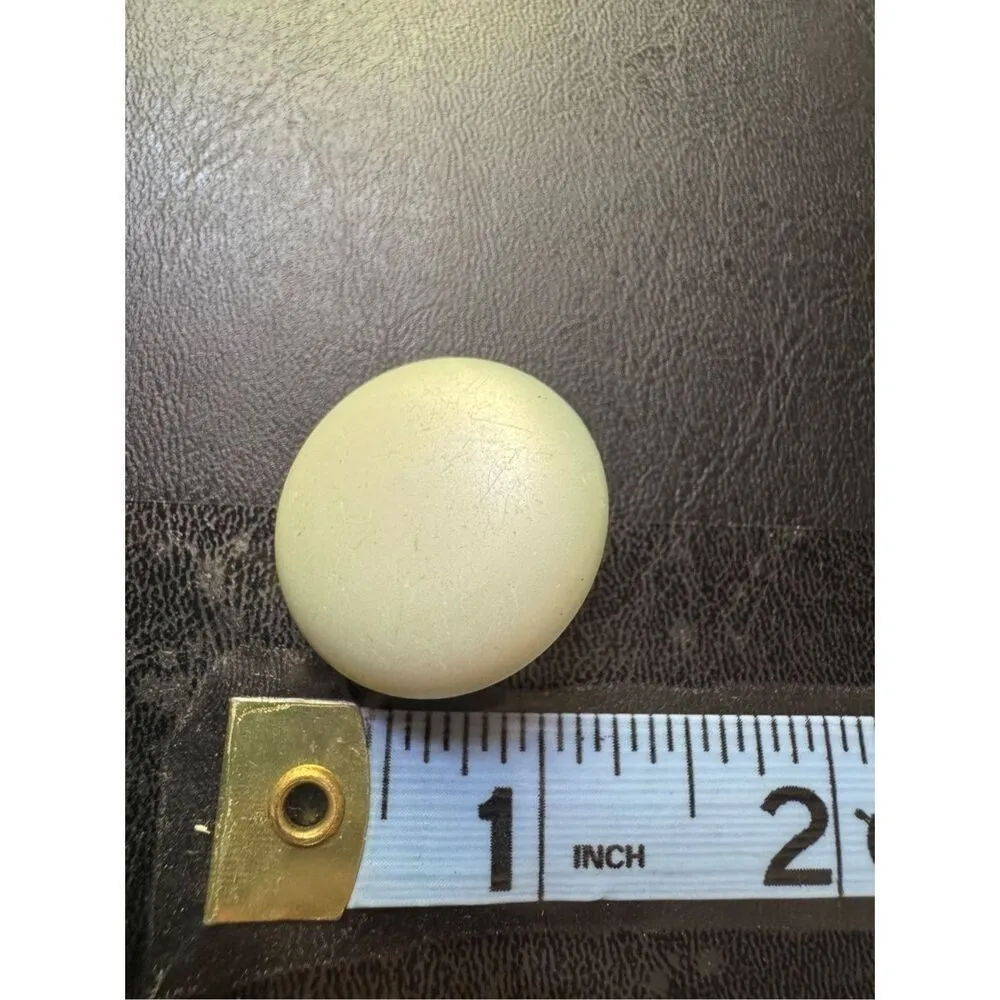 80s Vintage Womens Chunky Round Green Clip On Earrings Chic Minimalist Retro 90s - Image 4