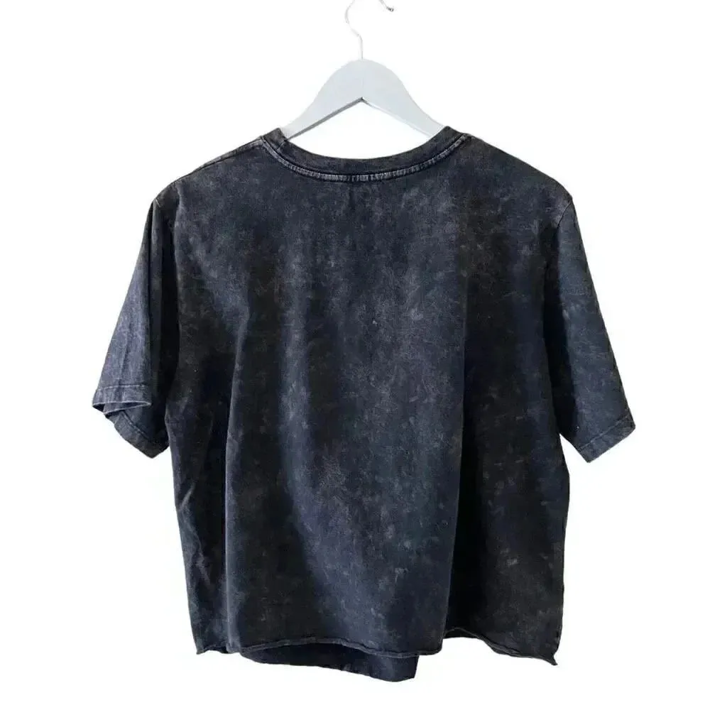 Stranger Things Unisex Black  Graphic Short Sleeves Cropped T-Shirt  L #1068 - Image 6