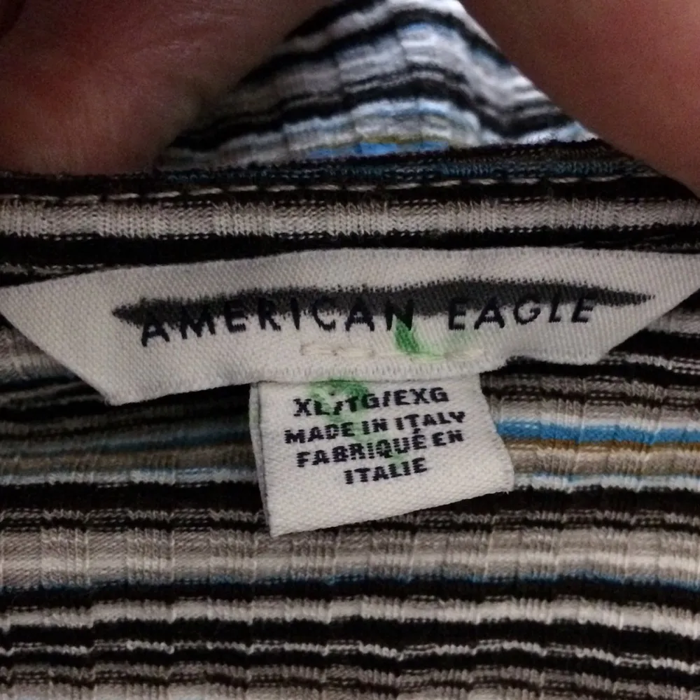 American Eagle Stripe Ribbed Halter Dress - Image 3