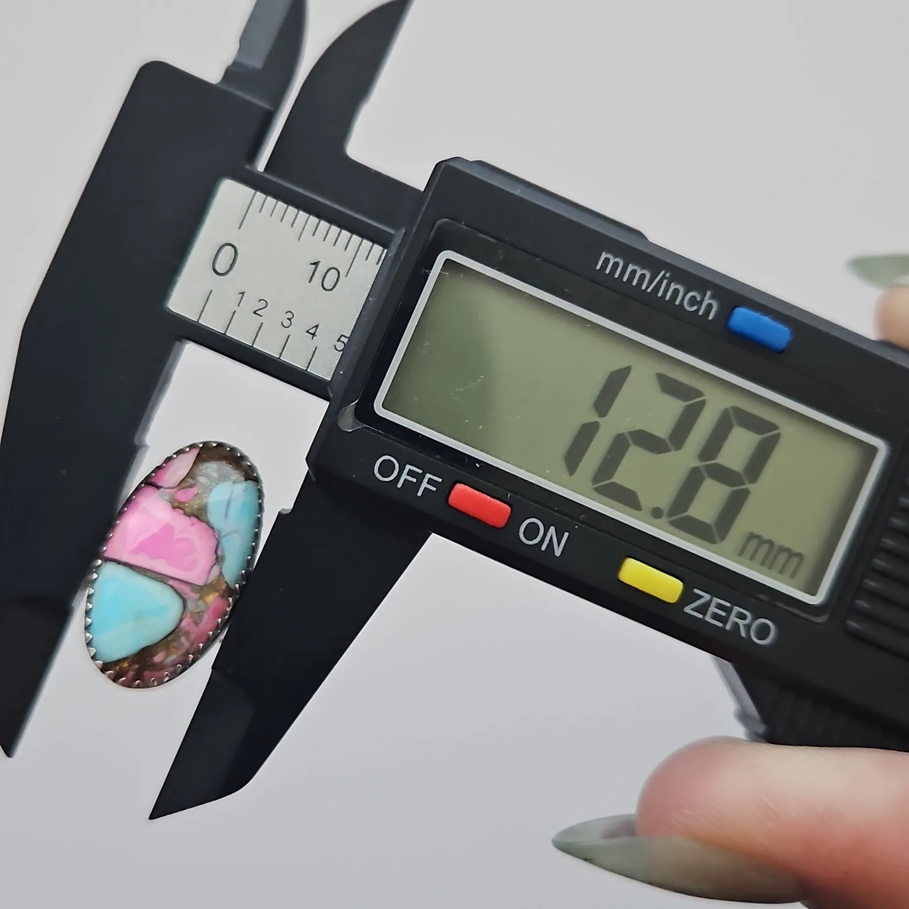 Cotton Candy Turquoise Oval Ring Size adjustable - Image 7