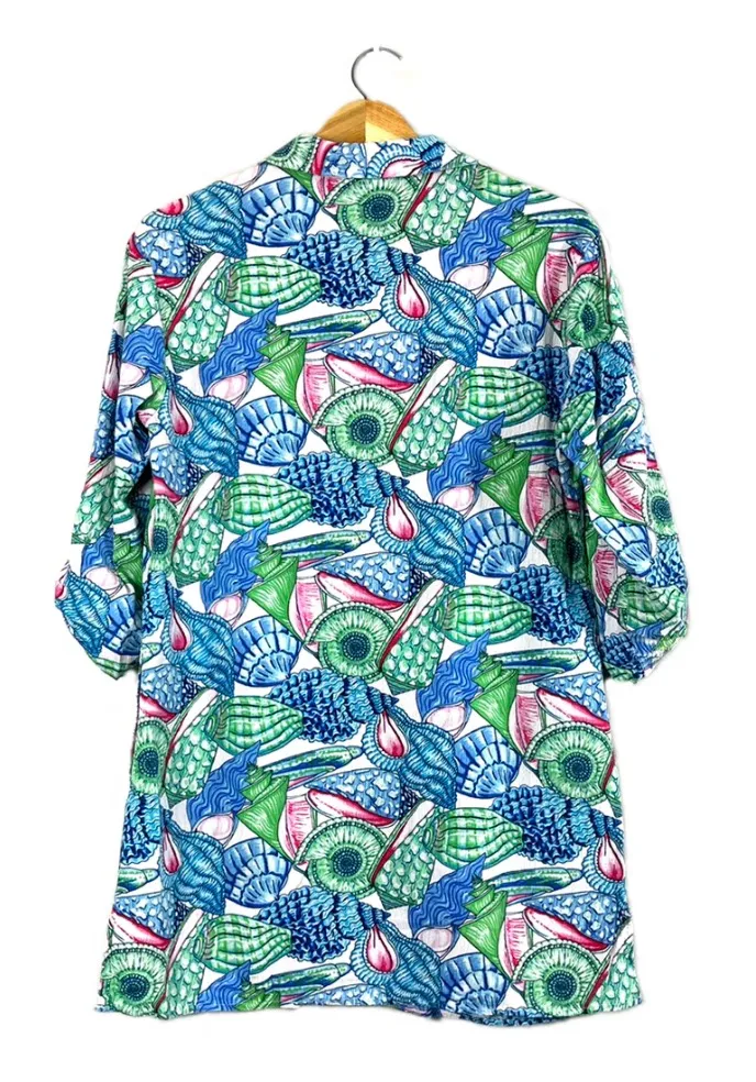 Colorful  Shell Shirt Dress XS - Image 2