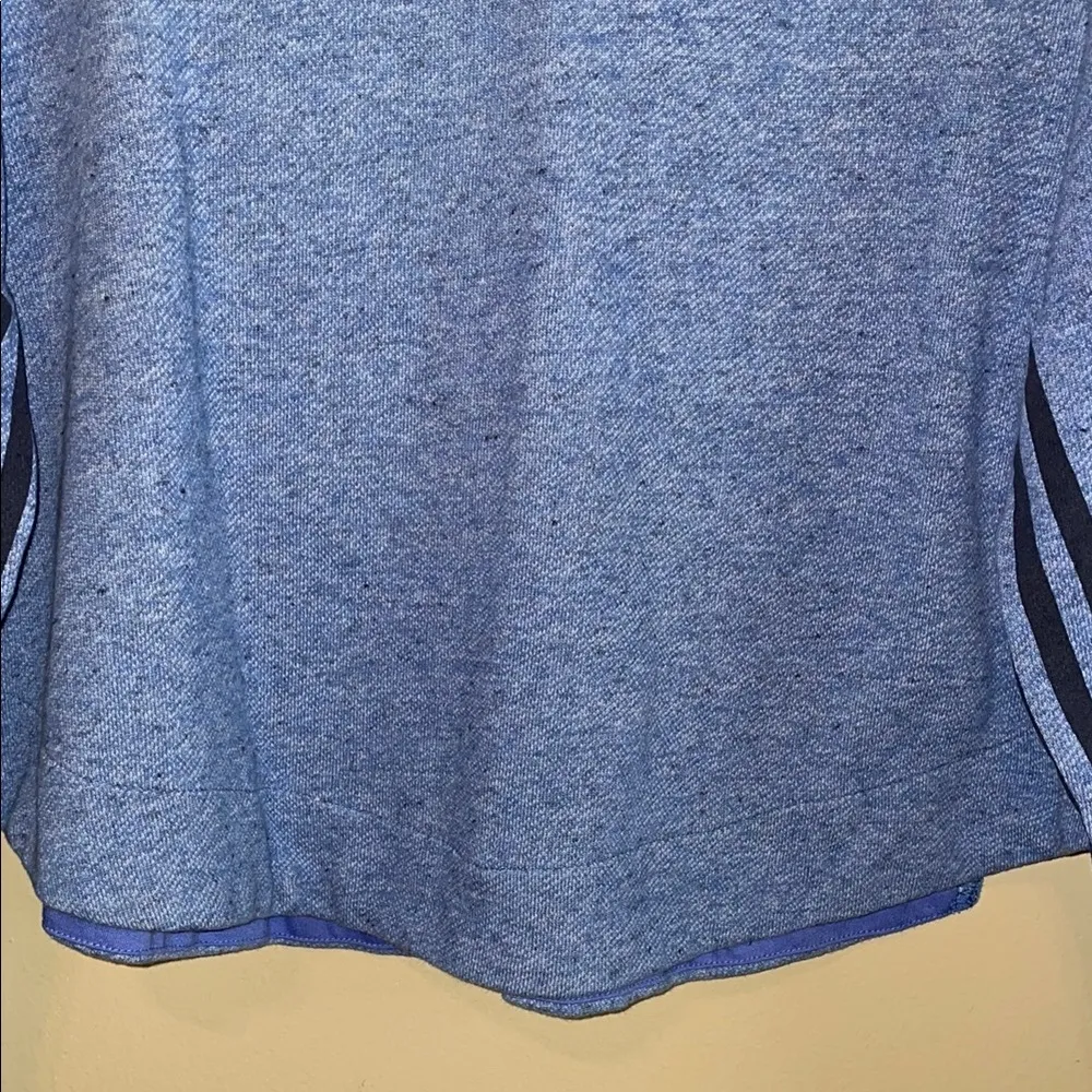 Adidas Women’s Boxy Cropped Athletic Athleisure Blue Crewneck Sweatshirt - Image 4