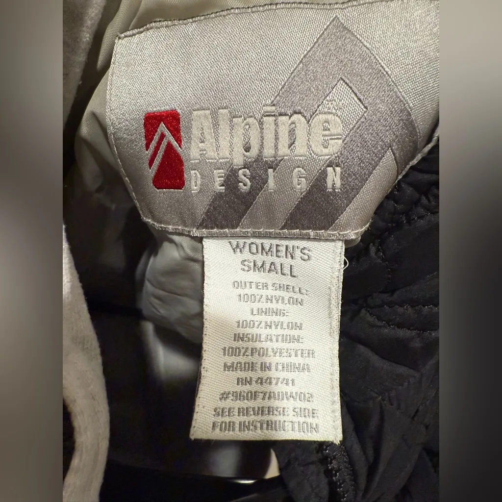 Alpine Design  Black Quilted Puffer Jacket Size Small - Image 8