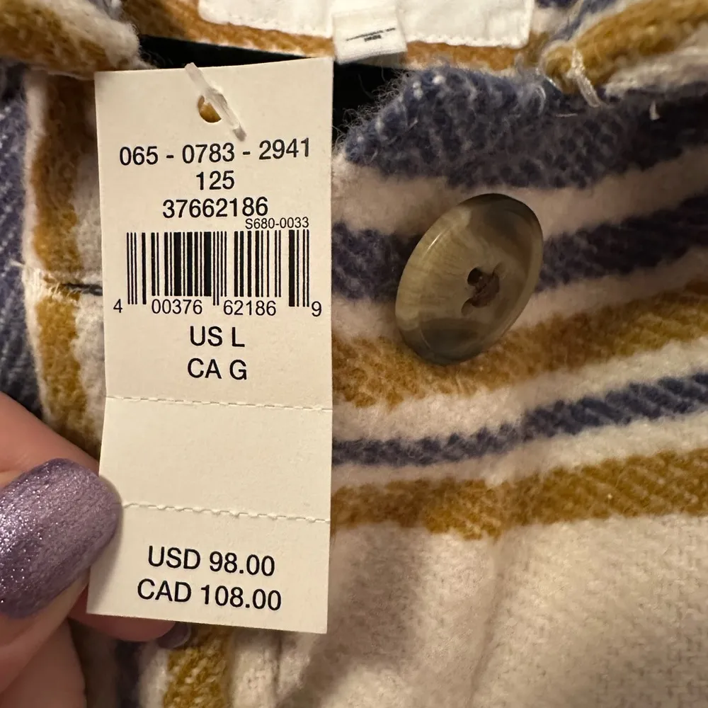 Aerie Oversized long line flannel shacket size large - Image 5