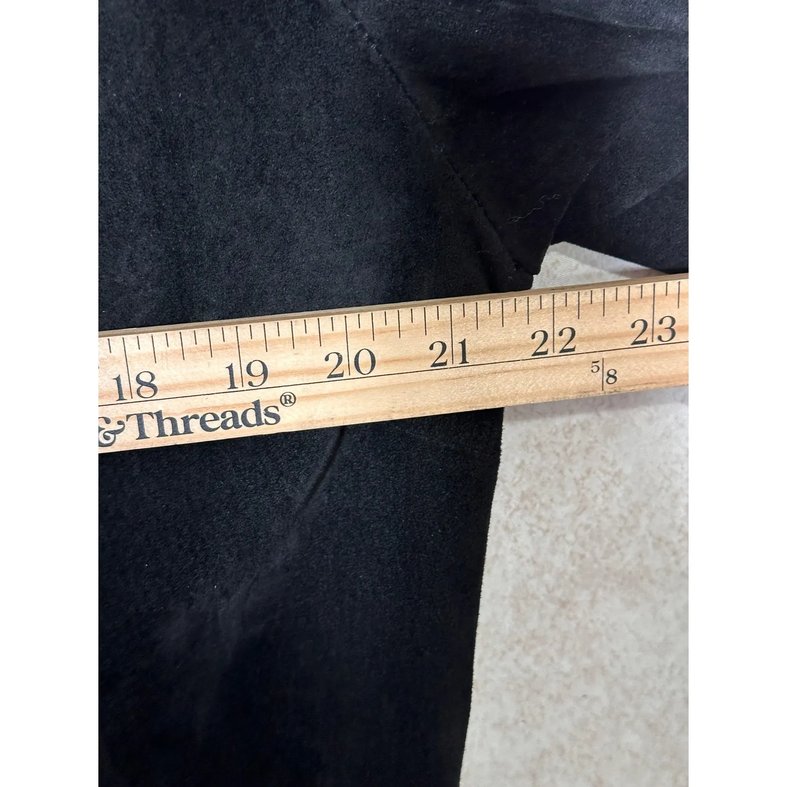 Caslon Womens 1X‎ Black Genuine Suede Leather Jacket Blazer Coat Career Workwear - Image 5