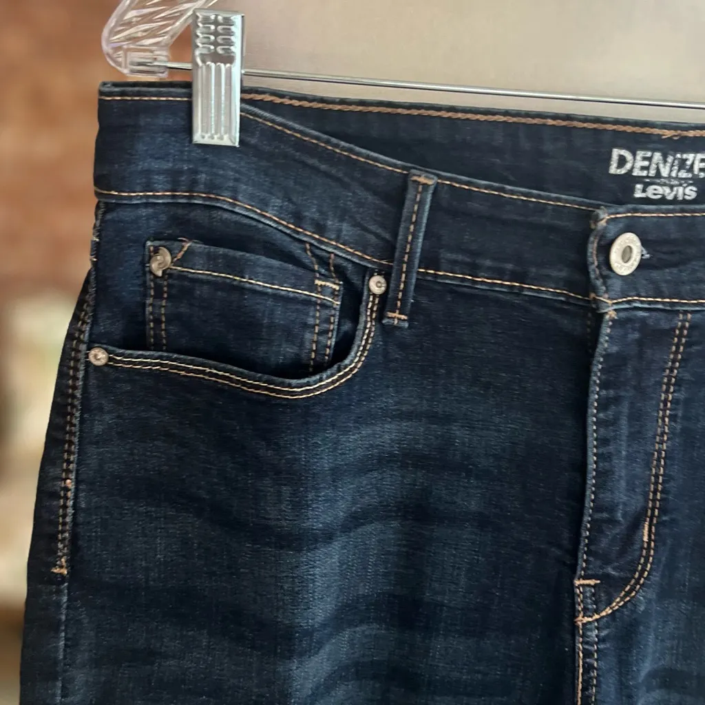 Denizen Levi’s Jeans Modern Slim Faded Whiskered 12L Dark Wash Marissa Stretch - Image 5