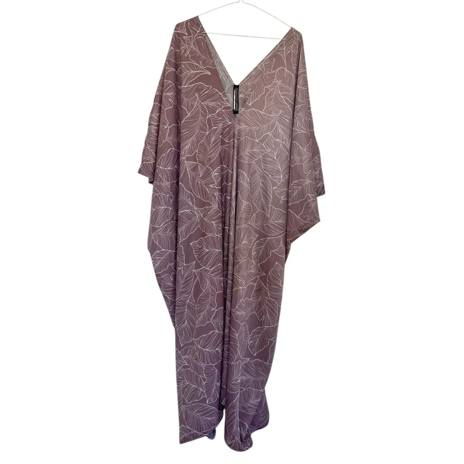 JENNIFER GRACE Limited Edition Caftan Deep V Neck Kimono Dress Resort Boho Chic - Image 2
