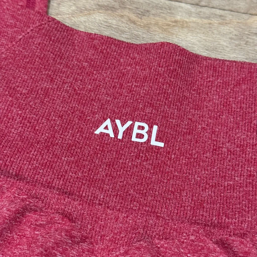 AYBL High Rise Red Marble Leggings Size Small - Image 5