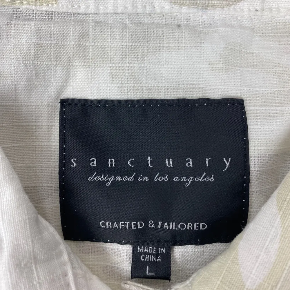 Sanctuary Neutral Color Camo Shirt Size L - Image 3