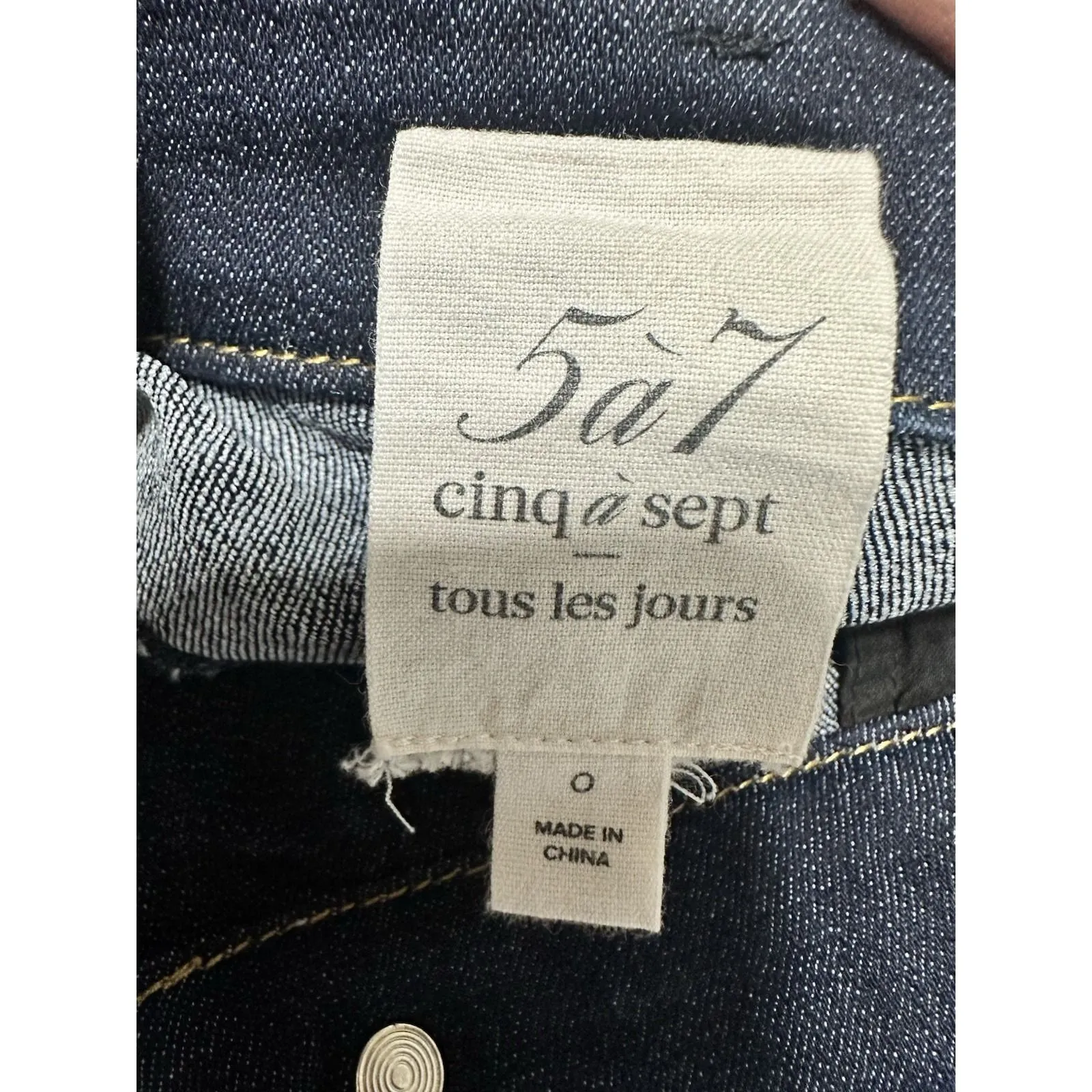 Cinq à Sept Dark Wash Wide - Image 5