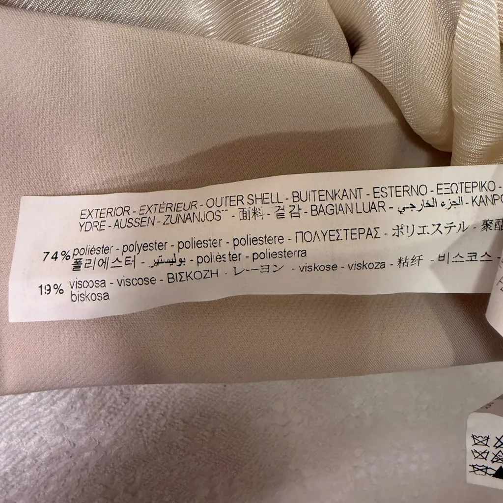 Zara Elegant Cream Blazer - Image 6