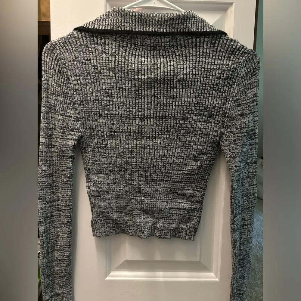 Urban Outfitters Zip Up Ribbed Top - Image 2