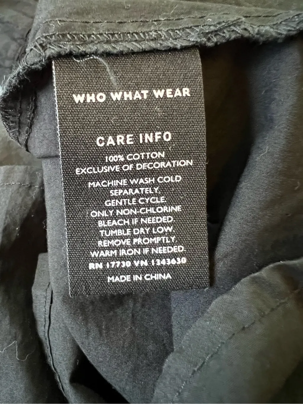 Who What Wear Black Crochet Layered Bell Sleeve Blouse Medium - Image 6