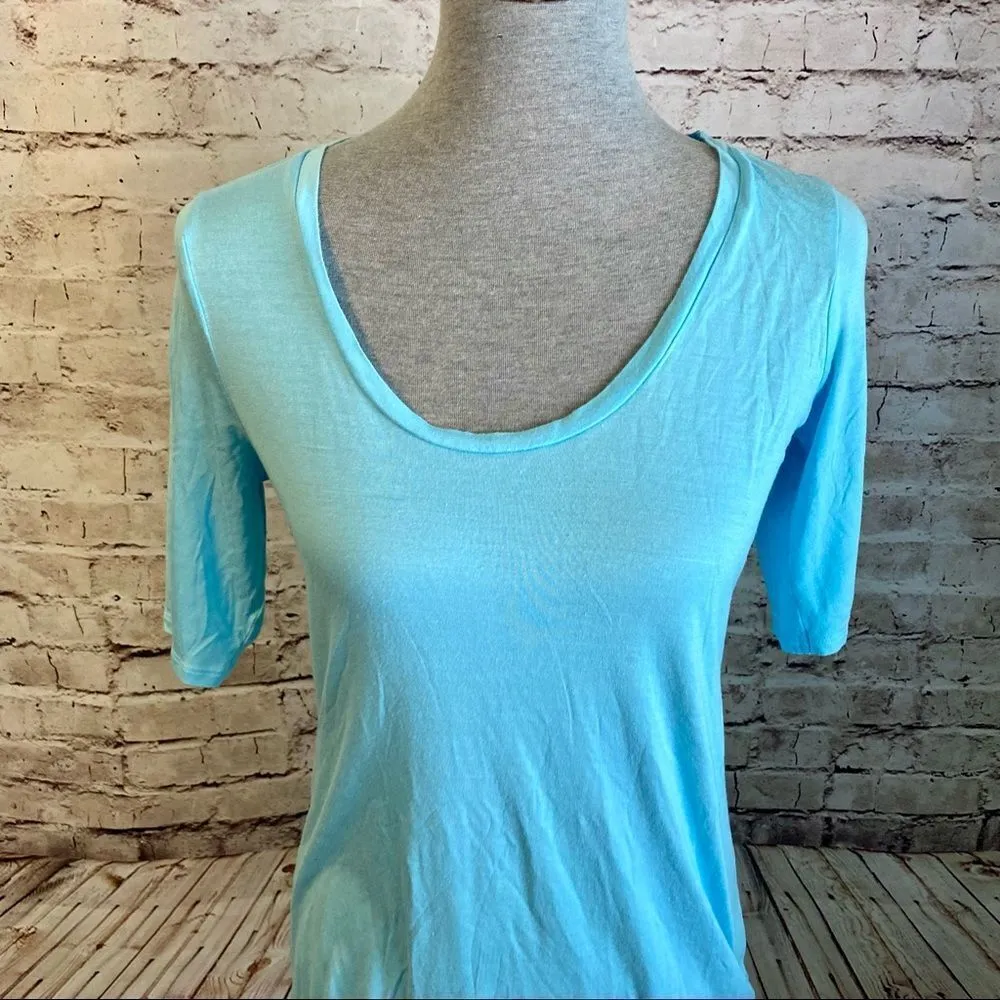 Motherhood Maternity Blue Half Sleeve Scoop Neck Medium - Image 2