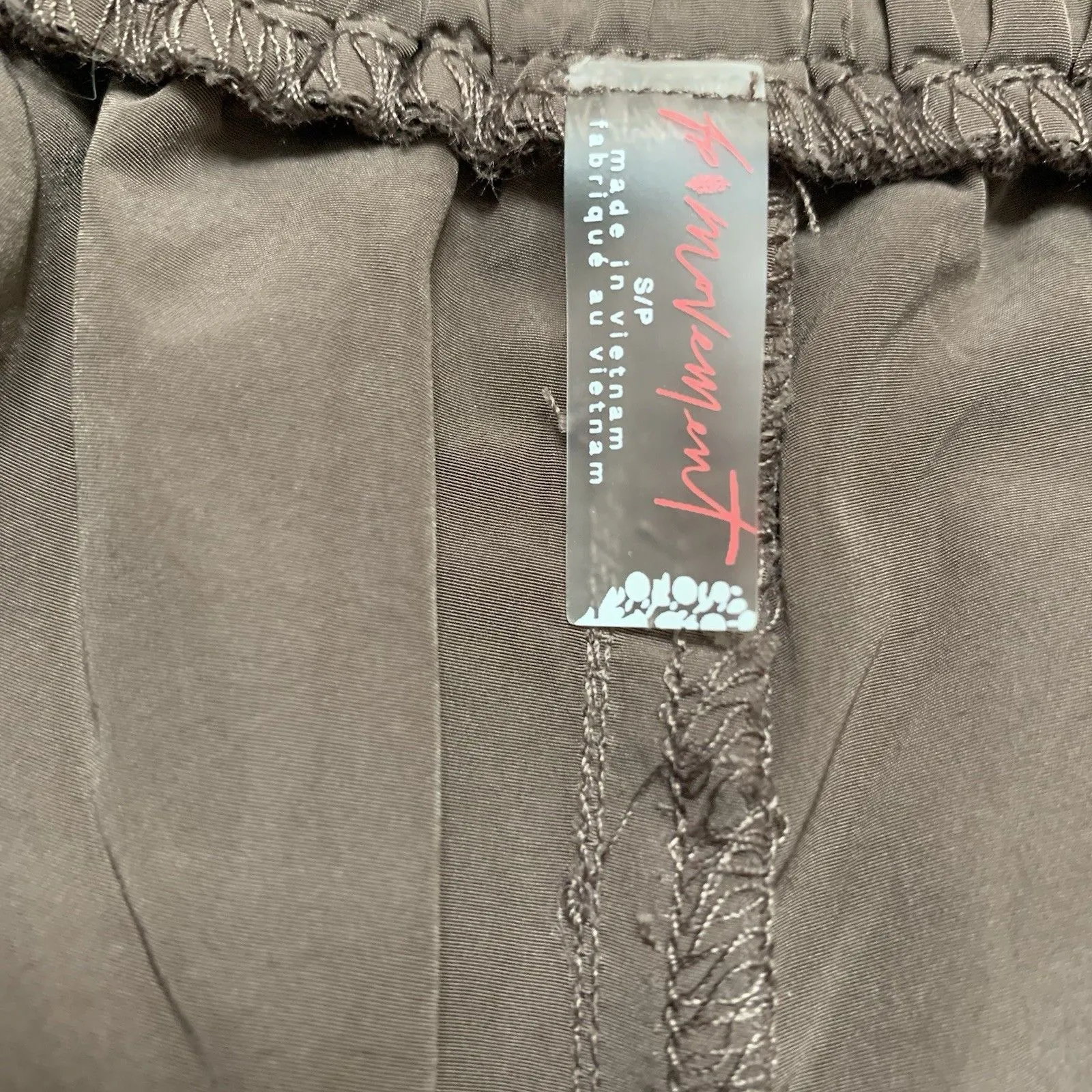 Free People Movement Brown Baggy Pants Crop Sz S Low Back Pockets 0B1703859 - Image 4