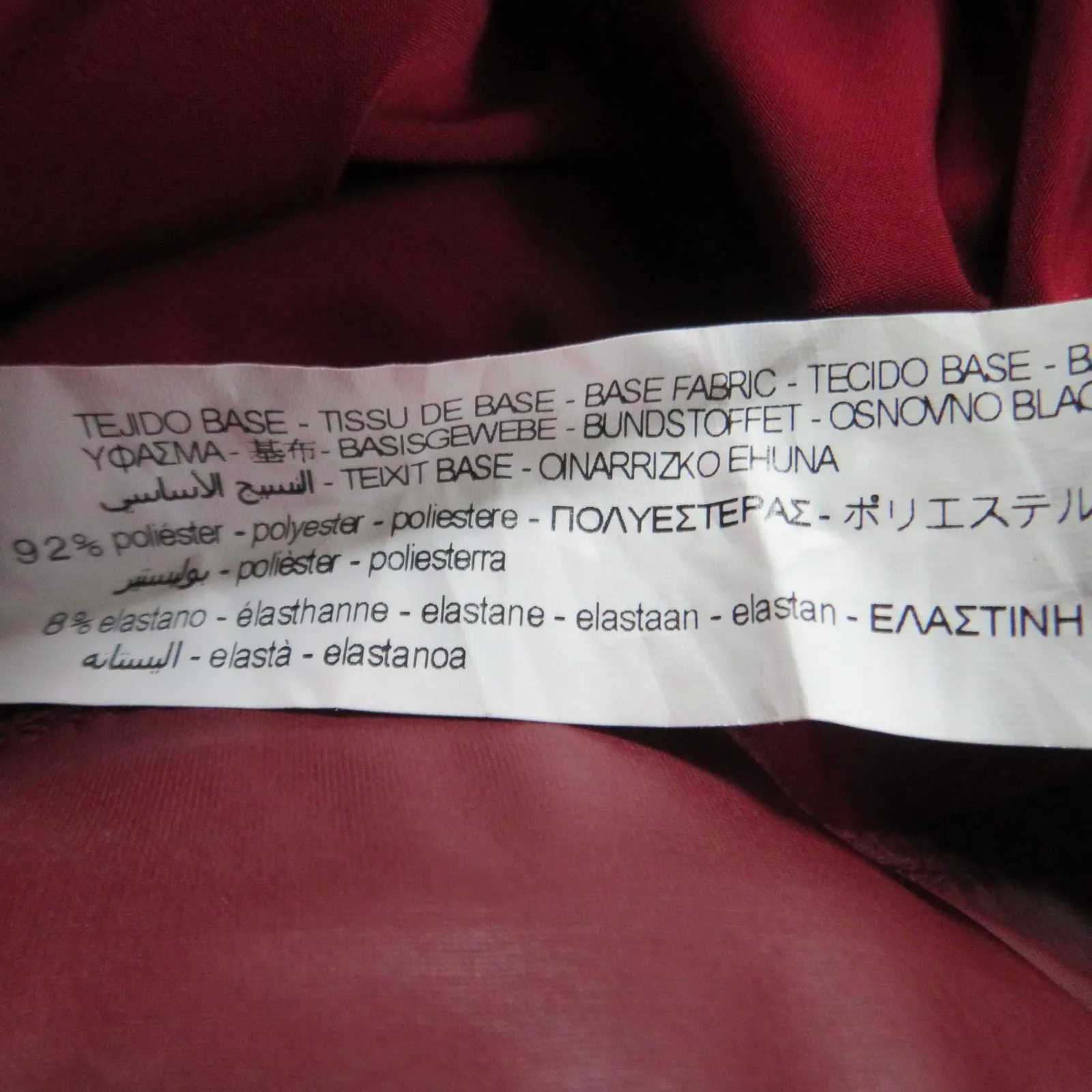 Bershka Faux Leather Leggings High Rise Stretch Pants Size Medium Burgundy - Image 8