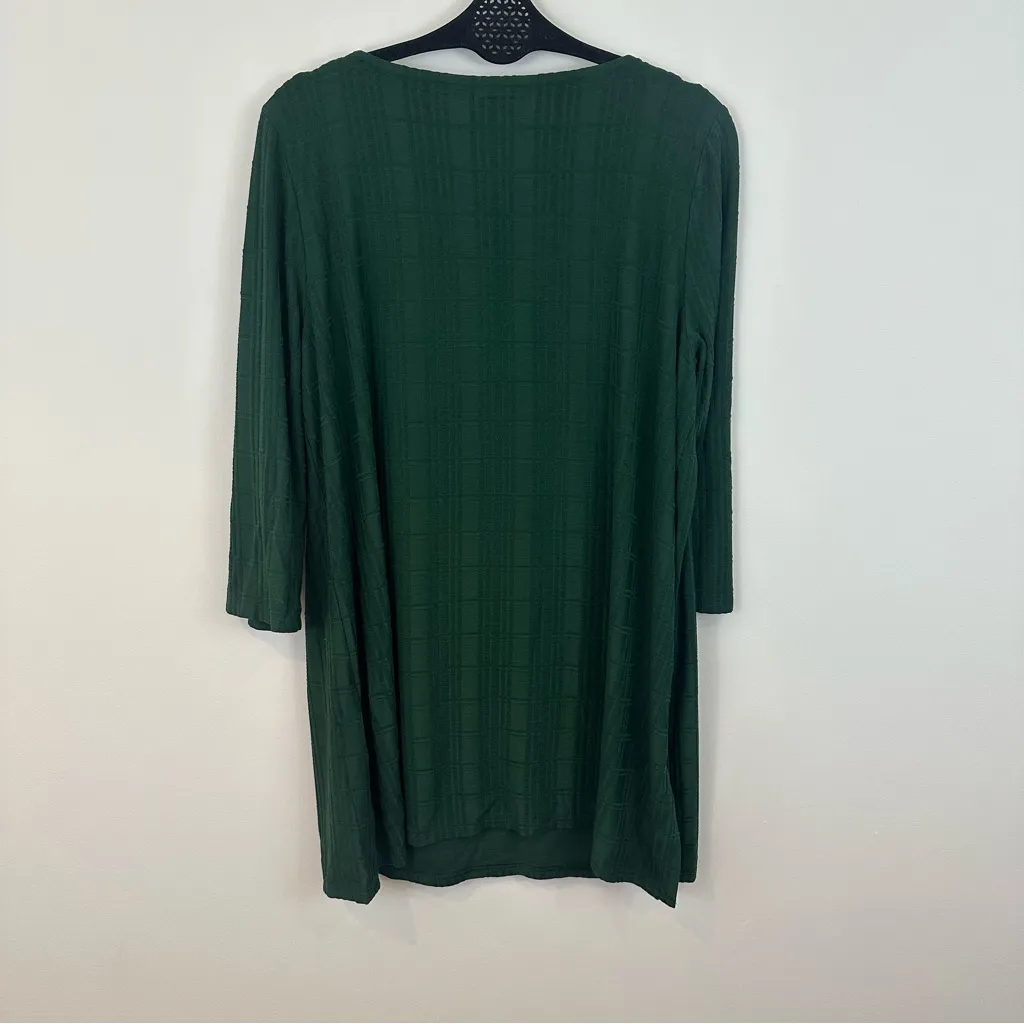J. Jill Wearever Collection Green Textured Tunic Top Size Large Women’s - Image 7