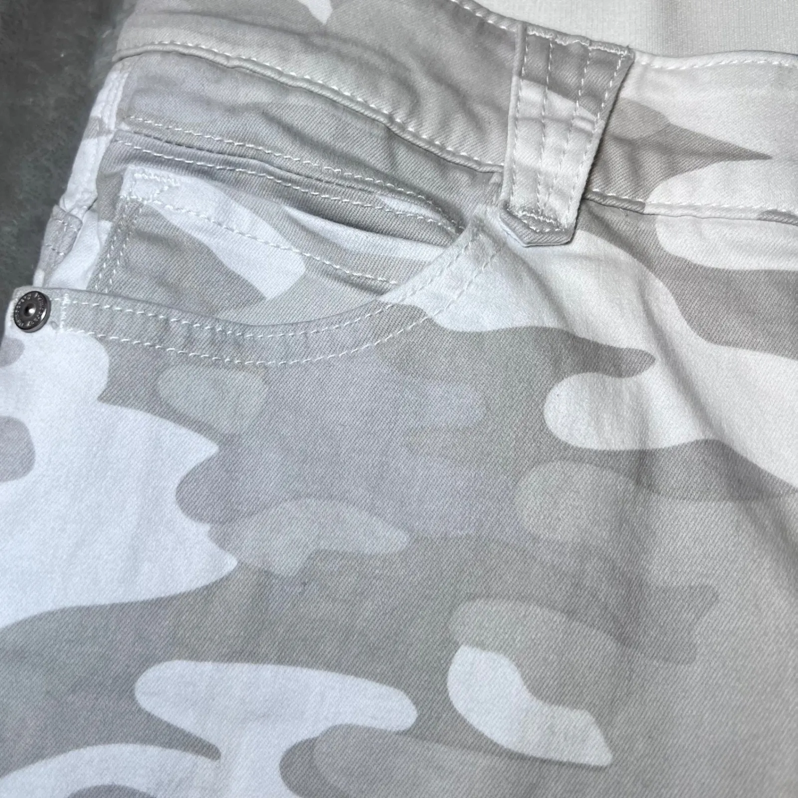 Democracy "Ab"Solution Skinny Jeans Womens 12 Grey Camo Stretch Casual Modern - Image 16