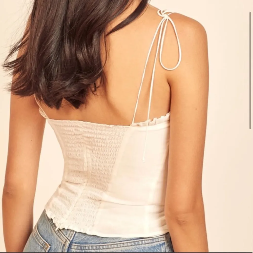 Reformation Novena Cream Bustier Top - Image 3