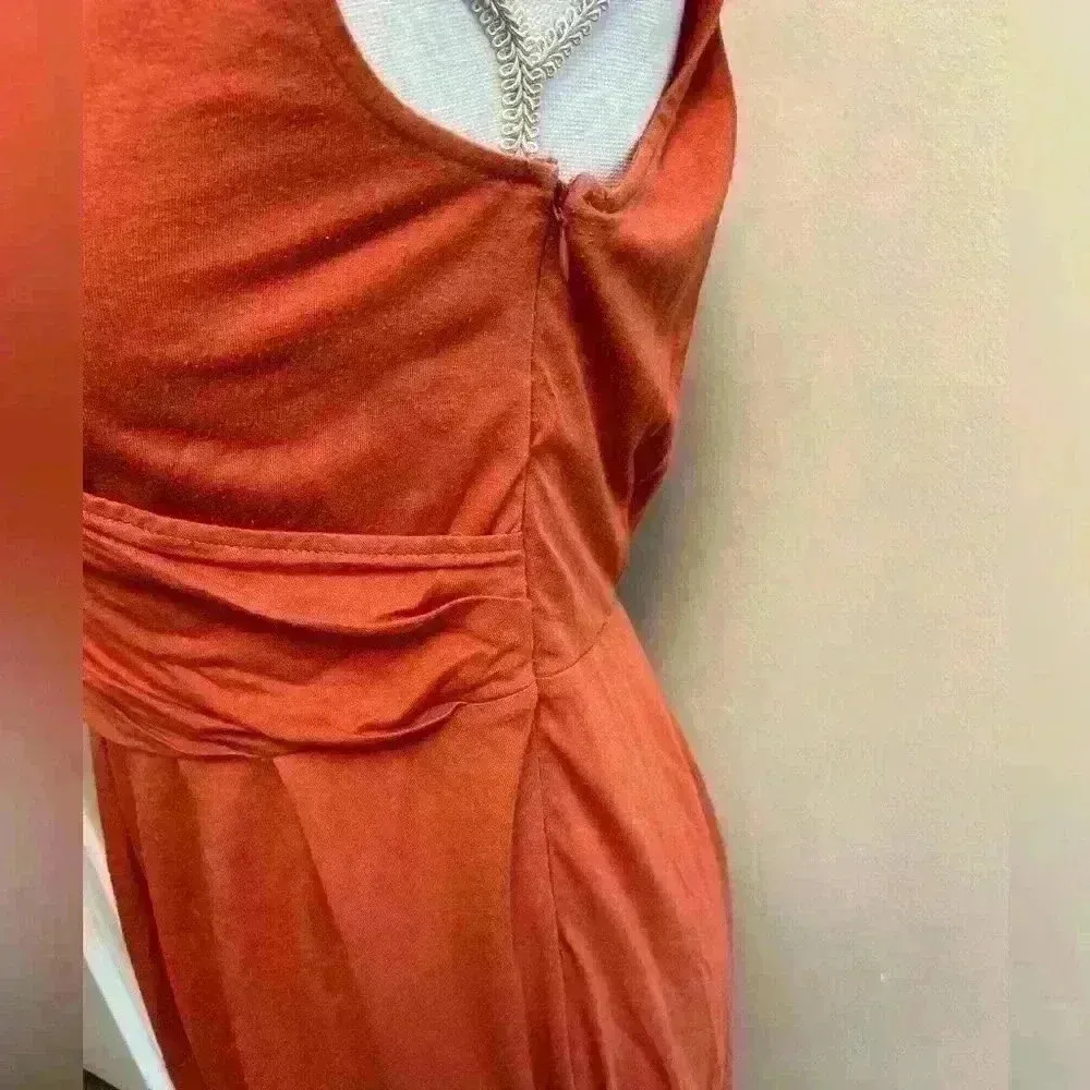 Sundance dress knee length modal/cotton blend crossover top side zipper. Sz 4‎ - Image 4