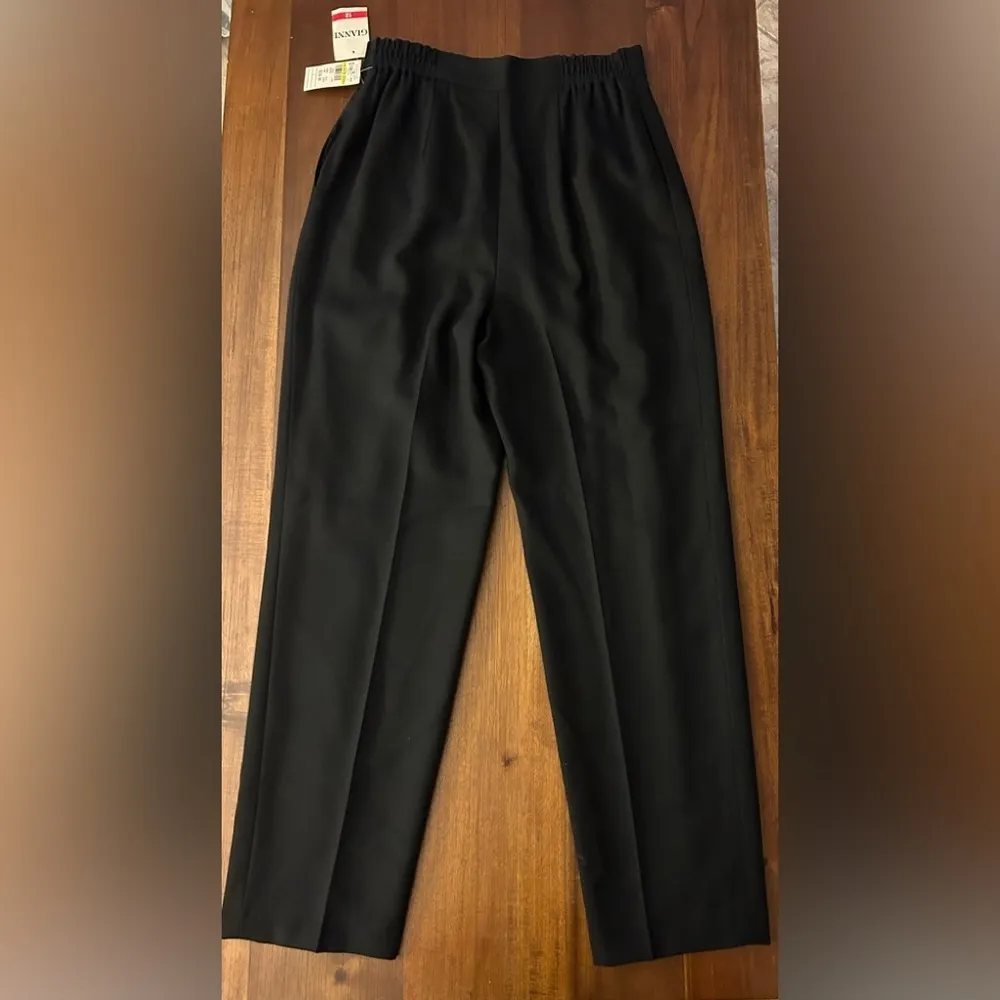 Gianni 100% Pure Wool Black Slacks - Image 2