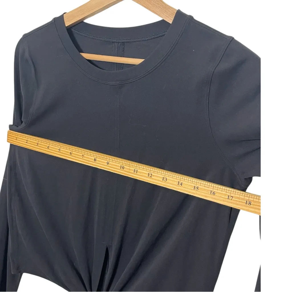 Lululemon Time To Restore Nulu Long Sleeve Wrap Top Black Women’s Size 8 Yoga - Image 6