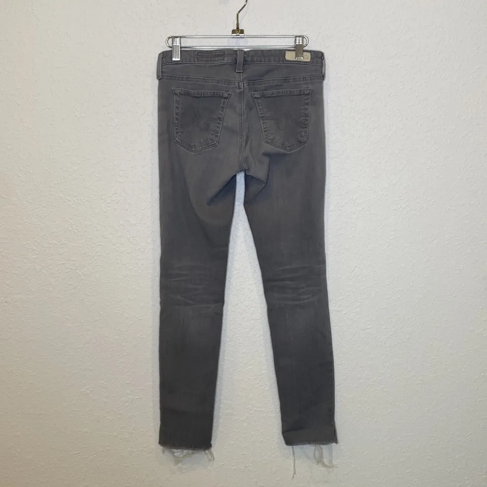 Ag Adriano Goldschmied The Legging Ankle Gray Denim Jeans Raw Hem EUC 26R - Image 6