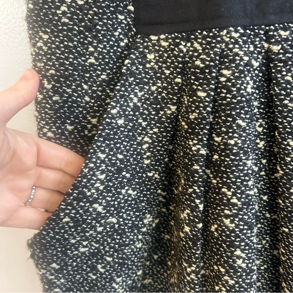 Nanette Lepore Tweed Sleeveless Wool Blend V-neck Mini Dress w/ Pockets Size 6 - Image 9