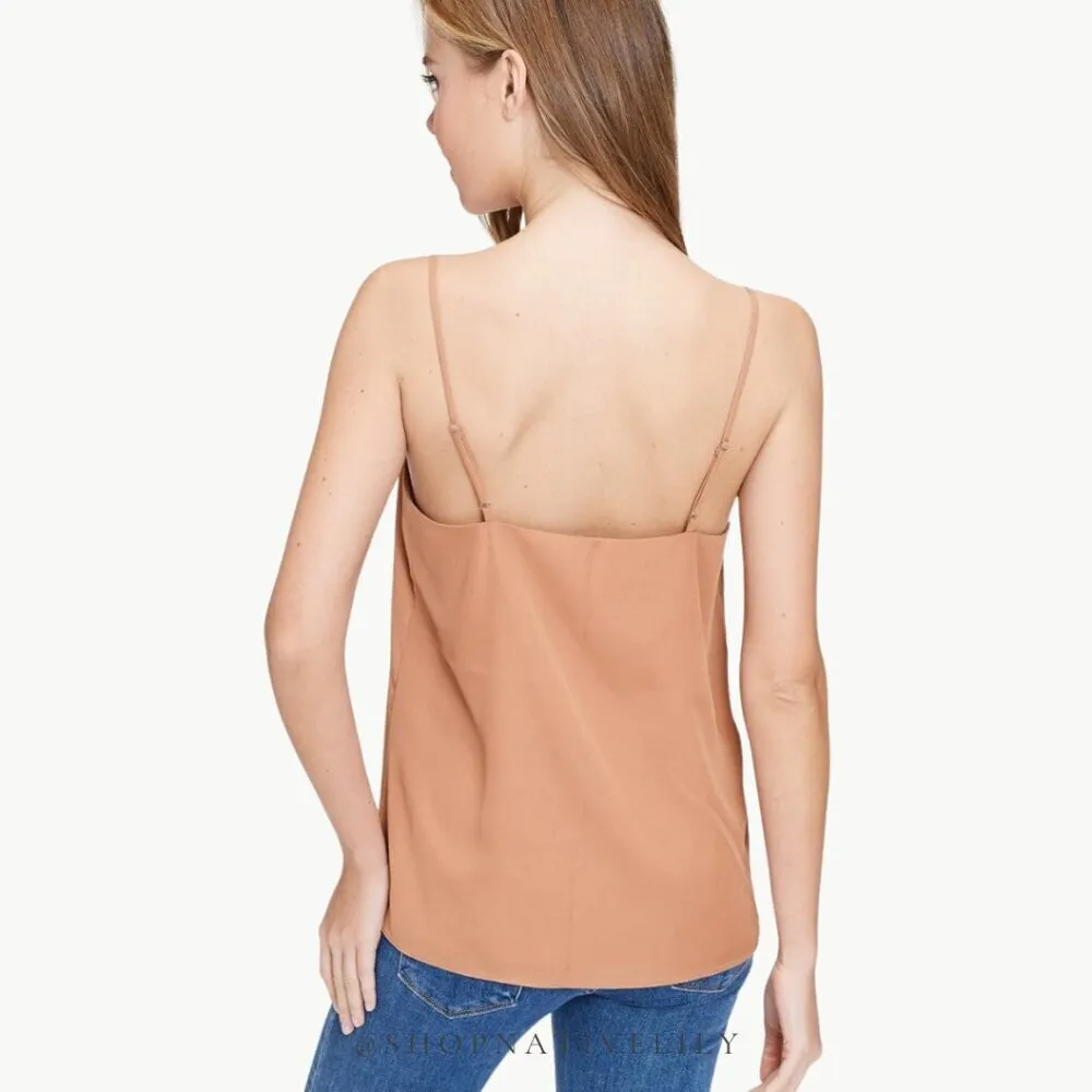 NWT White Birch Women's Lace V-Neck Adjustable Tank Top Sz Medium, Rust Orange - Image 4