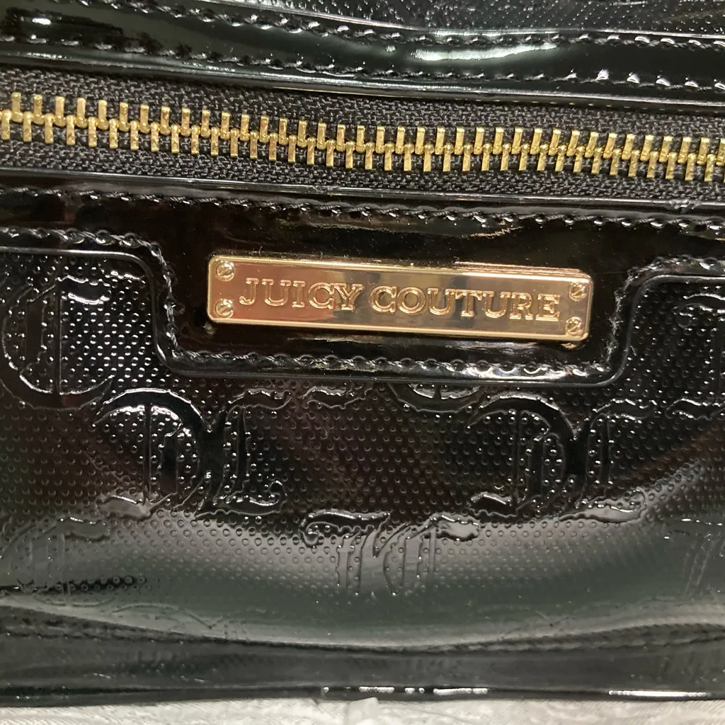 Juicy Couture™ Black Patent Mini Backpack with Logo Straps & Coin Pouch - Image 9