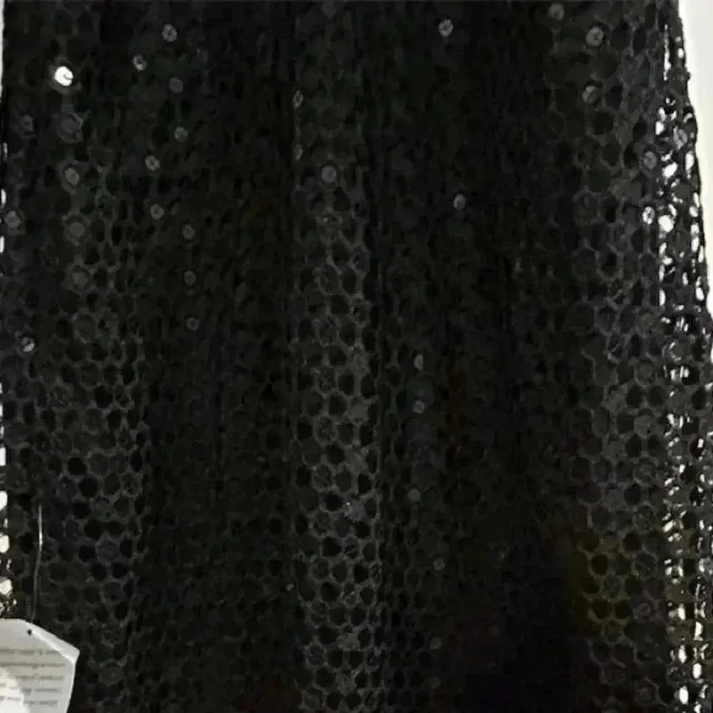 Lulus Women's XL Black Crochet Sleeveless V-Neck Midi Dress-NWT - Image 15