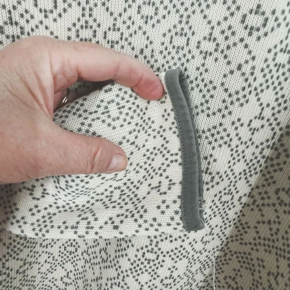 Eddie Bauer size L fleece pullover tunic in cream & grey. - Image 5