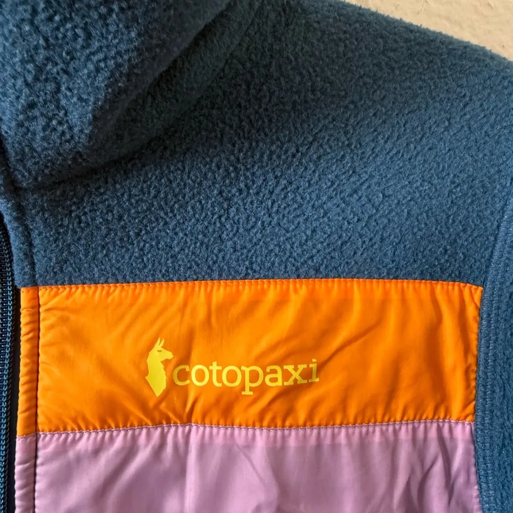 Cotopaxi Womens S Teca Fleece Full-Zip Jacket Blue Orange Camping Hiking - Image 3