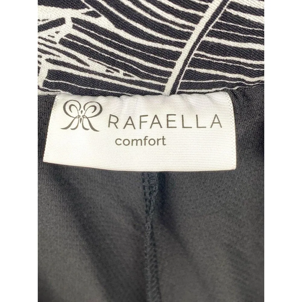 Women's Rafaella Black Palm Leaf Mini Stretch Button‎ Details Skort sz XXL - Image 3