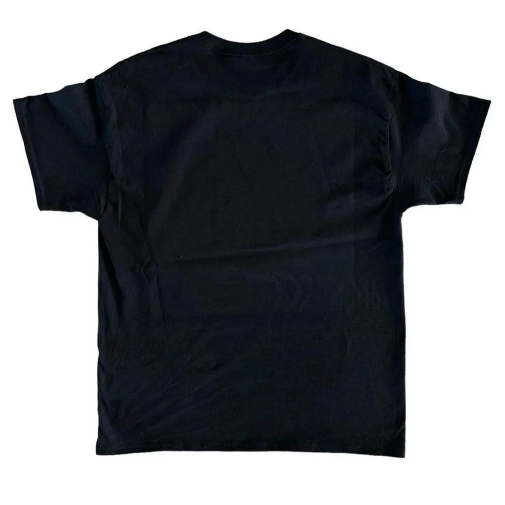 Sports Mom Sideline Cheerer Full Heart Medium Women’s Black T-Shirt Short Sleeve - Image 4